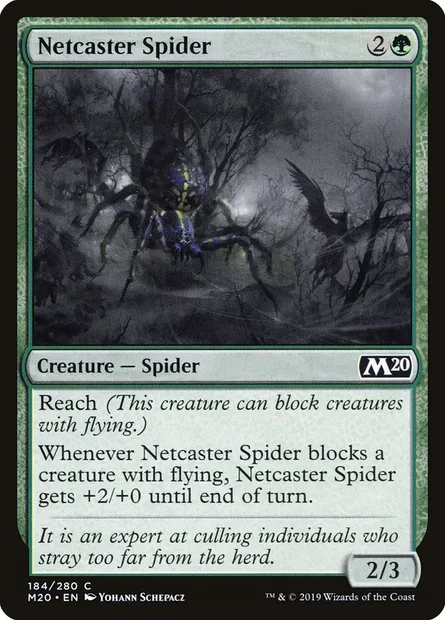 Netcaster Spider, Magic card M20 184 — Core Set 2020 set