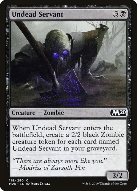Undead Servant, Magic card M20 118 — Core Set 2020 set