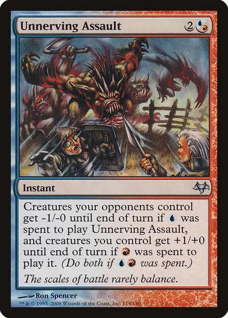 Unnerving Assault, Magic card EVE 114 — Eventide set