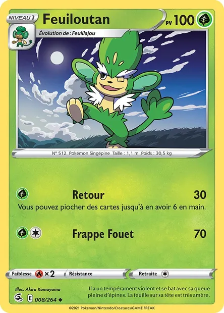 Feuiloutan, carte Pokémon FST 8 — extension Poing de Fusion
