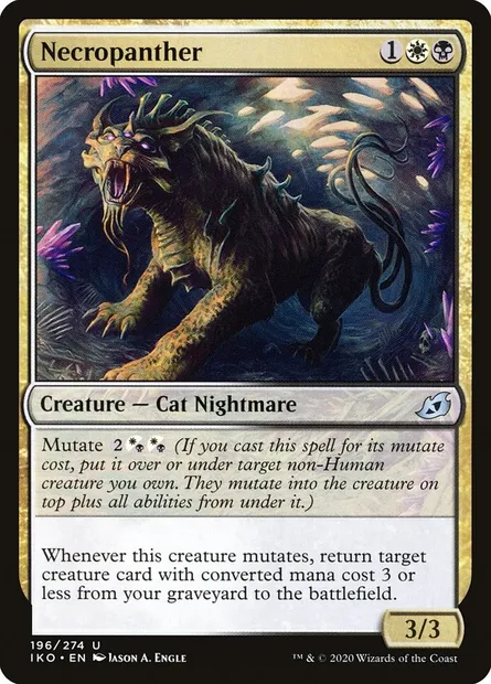 Necropanther, Magic card IKO 196 — Ikoria: Lair of Behemoths set