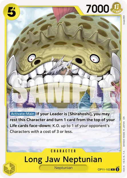 Long-Jaw Neptunian, One Piece card OP11-103 — A FIST OF DIVINE SPEED set
