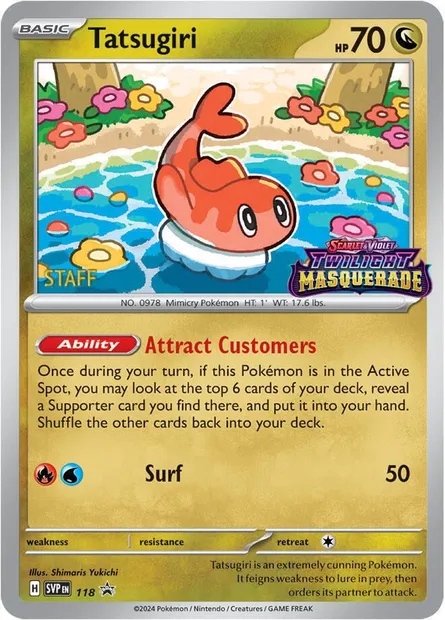 Tatsugiri, Pokémon card PRE 118s-2 — Prerelease Promos set