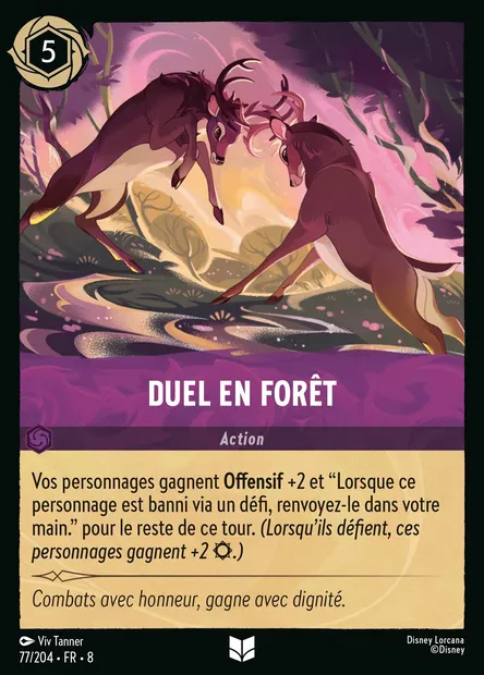 Duel en Forêt, carte Disney Lorcana CH8-077 — extension Le Règne de Jafar
