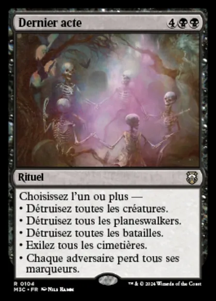 Dernier acte, carte Magic M3C 104 — extension Modern Horizons 3 Commander