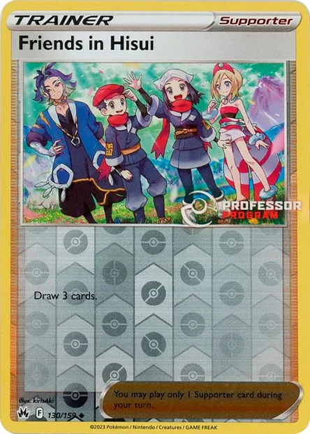 Amis de Hisui, carte Pokémon PROF 130 — extension Professor Program