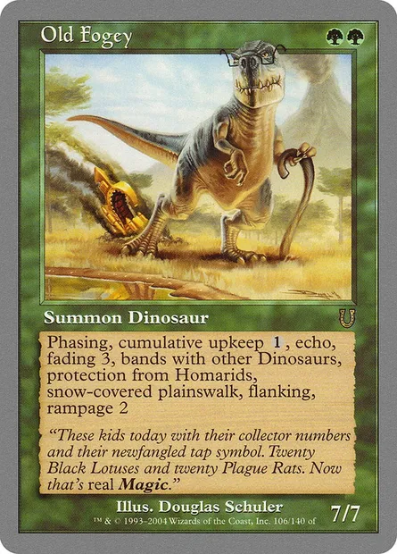 Old Fogey, Magic card UNH 106 — Unhinged set