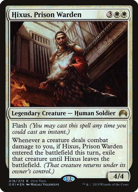 Hixus, Prison Warden, Magic card PORI 19 — Magic Origins Promos set
