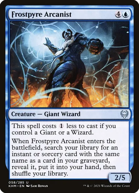Frostpyre Arcanist, Magic card KHM 58 — Kaldheim set