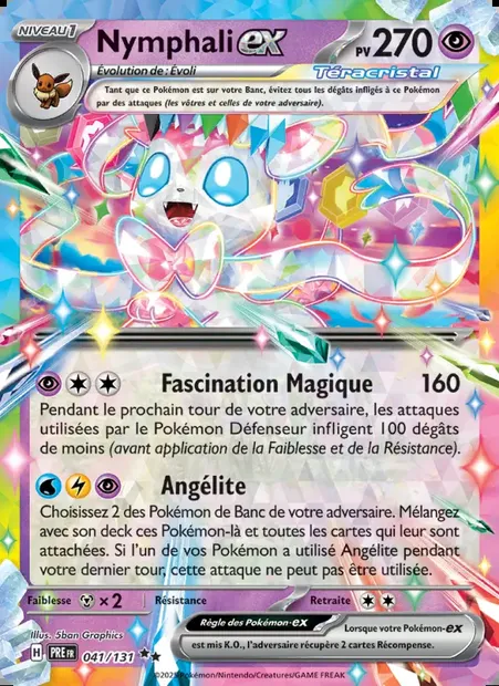 Nymphali-ex, carte Pokémon PRE 041 — extension Évolutions Prismatiques