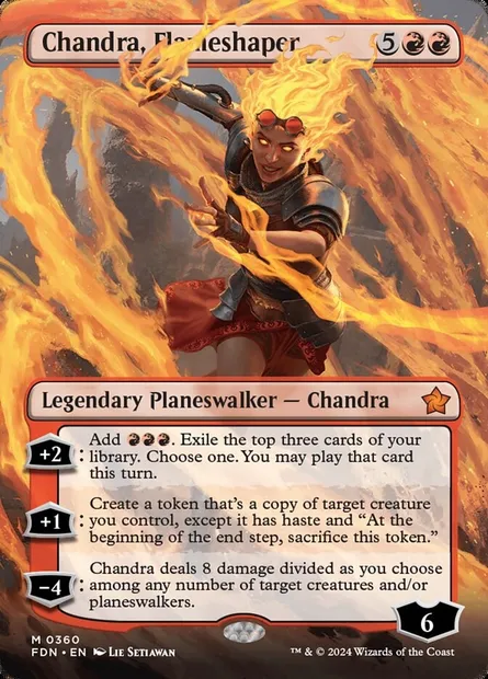 Chandra, Flameshaper, Magic card FDN 360 — Foundations set