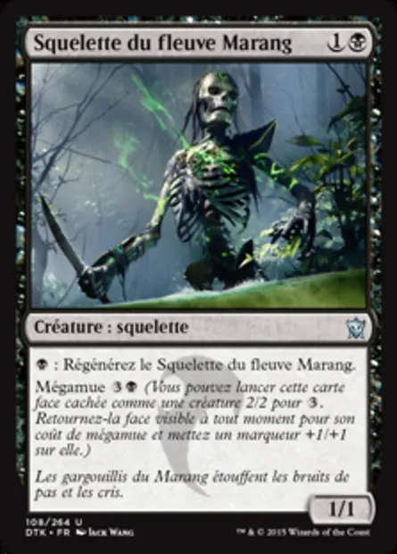 Squelette du fleuve Marang, carte Magic DTK 108 — extension Les Dragons de Tarkir