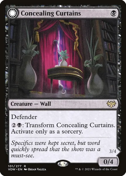 Concealing Curtains // Revealing Eye, Magic card VOW 101 — Innistrad: Crimson Vow set