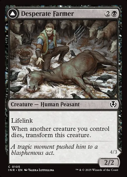 Desperate Farmer // Depraved Harvester, Magic card INR 105 — Innistrad Remastered set