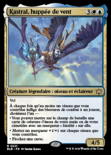 Kastral, huppée de vent, carte Magic BLB 221 — extension Bloomburrow