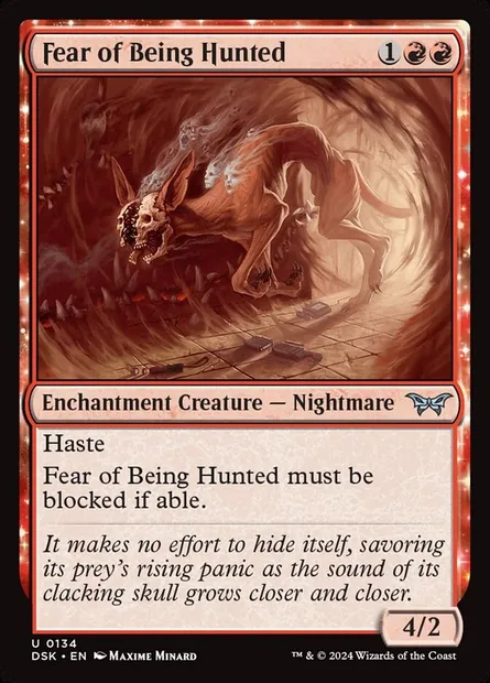 Fear of Being Hunted, Magic card DSK 134 — Duskmourn: House of Horror set
