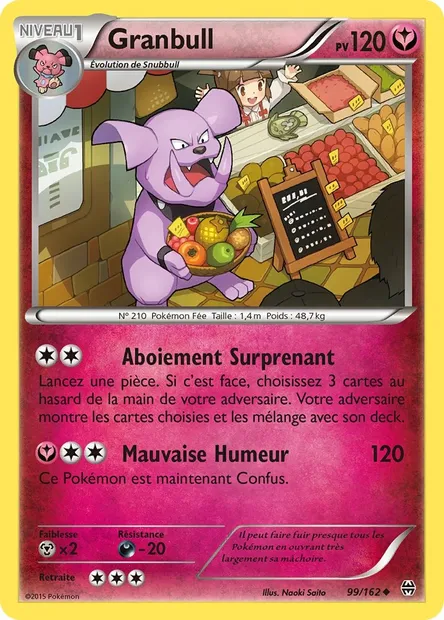 Granbull, carte Pokémon BKT 99 — extension Impulsion Turbo