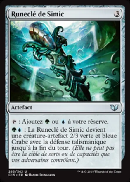 Runeclé de Simic, carte Magic C15 265 — extension Commander 2015