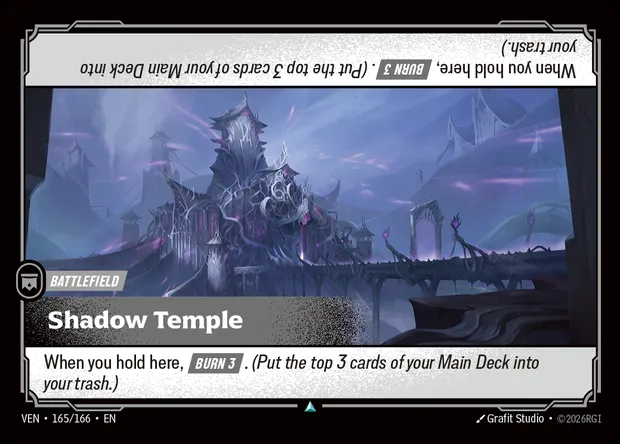 Shadow Temple, Riftbound card VEN 165 — Vendetta set