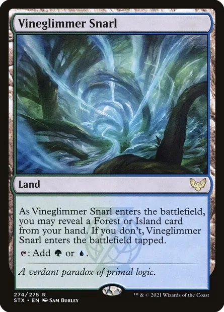 Vineglimmer Snarl, Magic card STX 274 — Strixhaven: School of Mages set