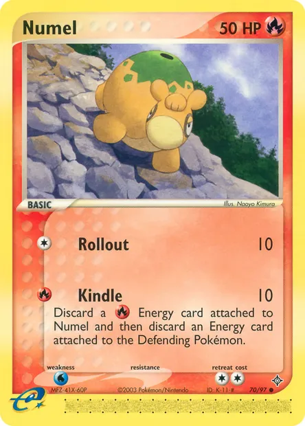 Numel, Pokémon card DR 70 — Dragon set
