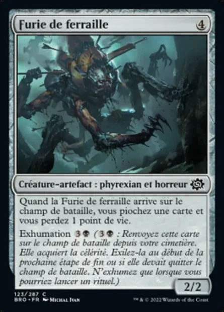 Furie de ferraille, carte Magic BRO 123 — extension La Guerre Fratricide