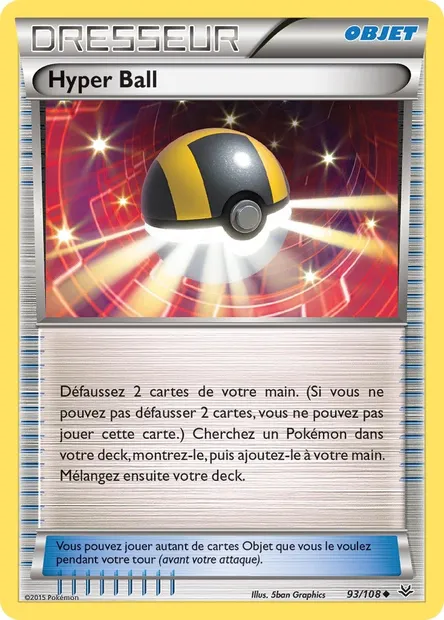 Hyper Ball, carte Pokémon ROS 93 — extension Ciel Rugissant