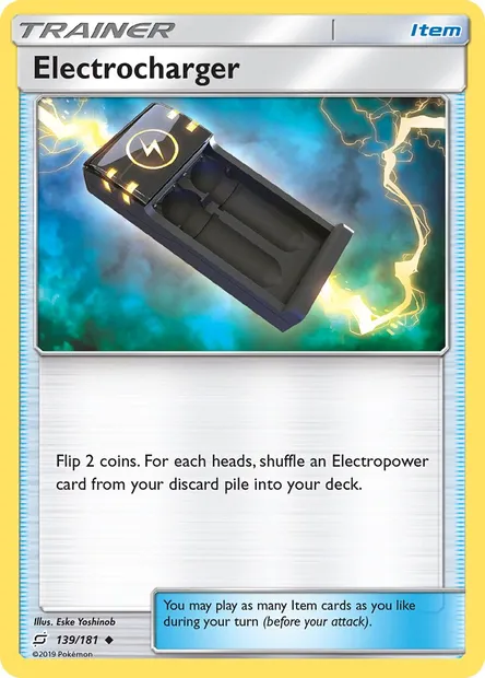 Electrocharger, Pokémon card TEU 139 — Team Up set
