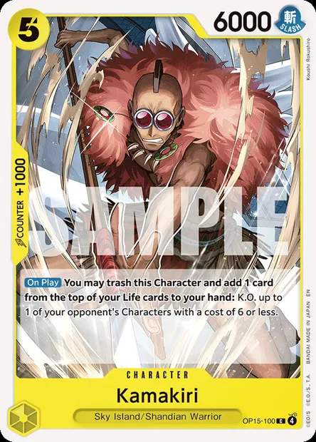 Kamakiri, One Piece card OP15-100 — ADVENTURE ON KAMI’S ISLAND set