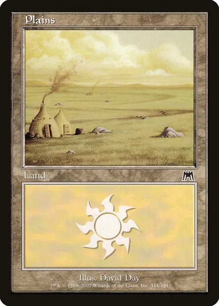 Plains, Magic card ONS 334 — Onslaught set
