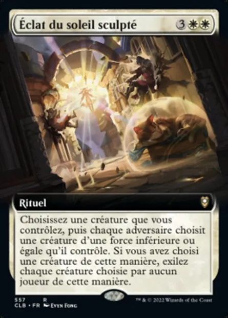 Éclat du soleil sculpté, carte Magic CLB 557 — extension Commander Légendes : la bataille de la Porte de Baldur
