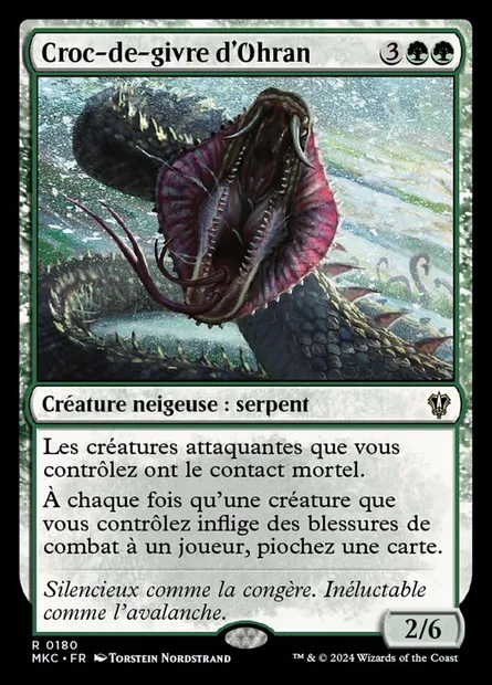 Croc-de-givre d'Ohran, carte Magic MKC 180 — extension Murders at Karlov Manor Commander