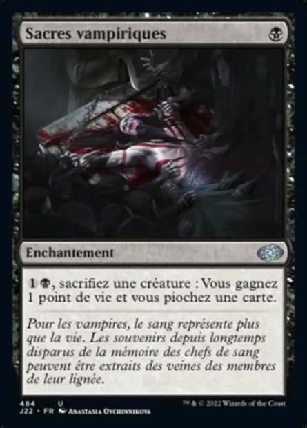 Sacres vampiriques, carte Magic J22 484 — extension Jumpstart 2022