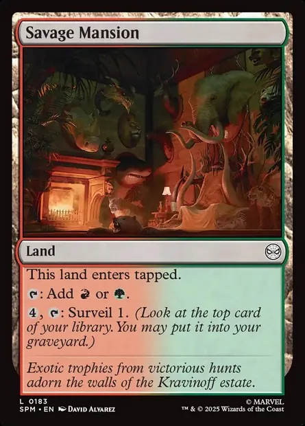 Savage Mansion, Magic card SPM 183 — Marvel's Spider-Man set