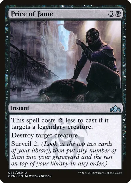Price of Fame, Magic card GRN 83 — Guilds of Ravnica set