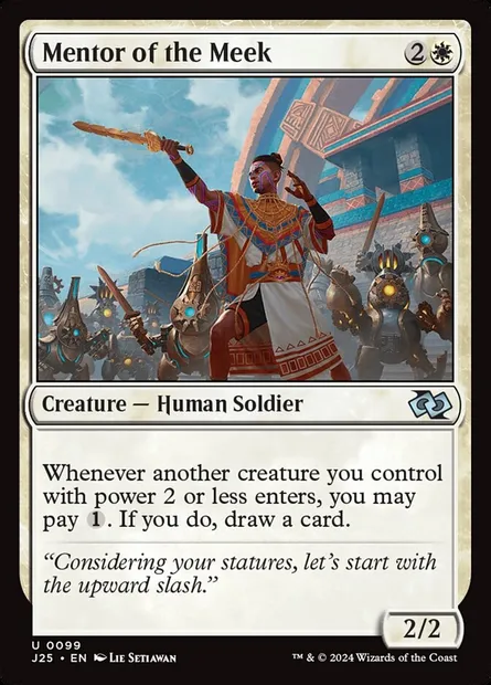 Mentor of the Meek, Magic card J25 99 — Foundations Jumpstart set