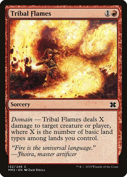 Tribal Flames, Magic card MM2 132 — Modern Masters 2015 set