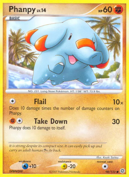 Phanpy, Pokémon card SW 98 — Secret Wonders set
