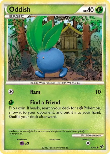 Oddish, Pokémon card UD 60 — Undaunted set