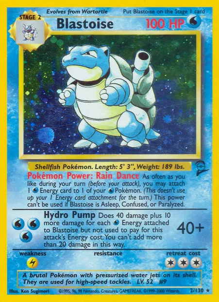 Blastoise, Pokémon card B2 2 — Base Set 2 set