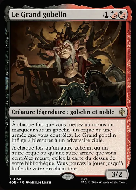 Le Grand gobelin, carte Magic HOB 158 — extension The Hobbit