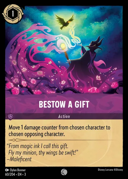 Bestow a Gift, Disney Lorcana card CH3-060 — Into the Inklands set