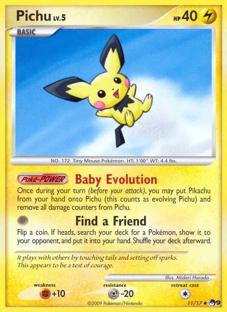 Pichu, Pokémon card P9 11 — POP Series 9 set