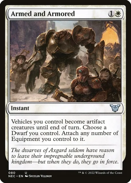 Armed and Armored, Magic card NEC 80 — Neon Dynasty Commander set