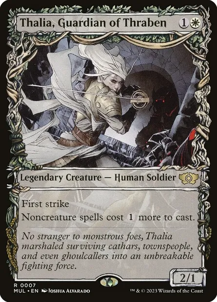 Thalia, Guardian of Thraben, Magic card MUL 7 — Multiverse Legends set