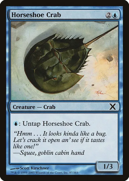 Horseshoe Crab, Magic card 10E 87 — Tenth Edition set