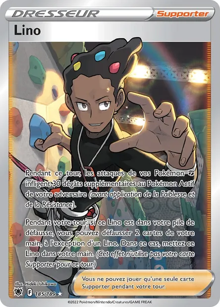 Lino, carte Pokémon ASR 185 — extension Astres Radieux