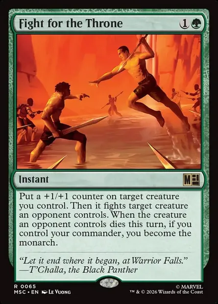 Fight for the Throne, Magic card MSC 65 — Marvel Super Heroes Commander set