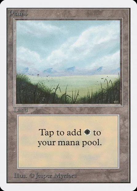 Plaine, carte Magic 2ED 288 — extension Unlimited Edition