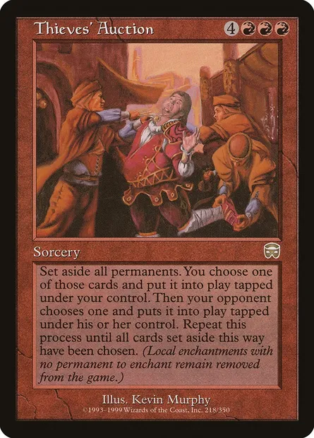 Thieves' Auction, Magic card MMQ 218 — Mercadian Masques set